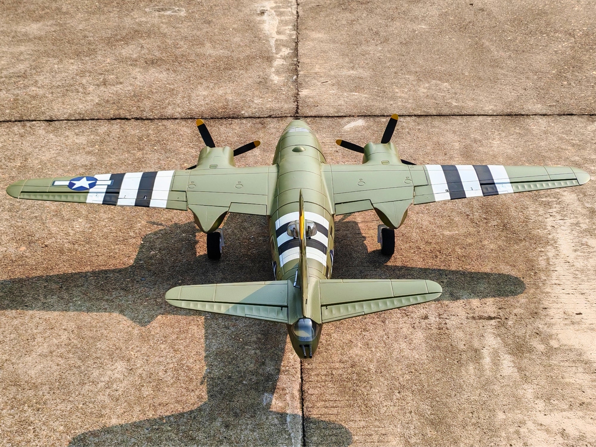 Dynam B-26 Marauder Green 4S Twin-Engine RC Warbird Plane 1.5m Wingspan w/ Flaps