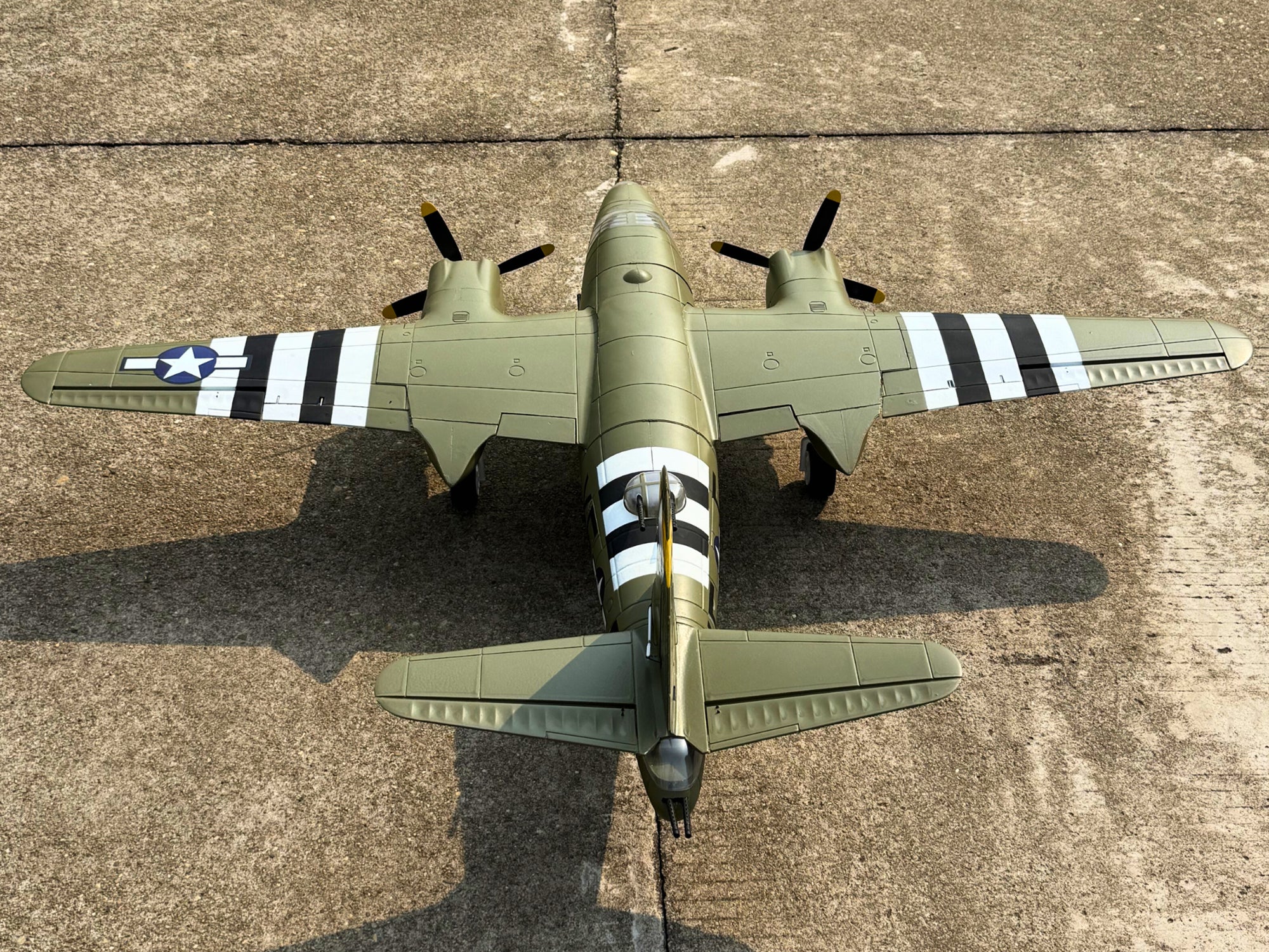 Dynam B-26 Marauder Green 4S Twin-Engine RC Warbird Plane 1.5m Wingspan w/ Flaps