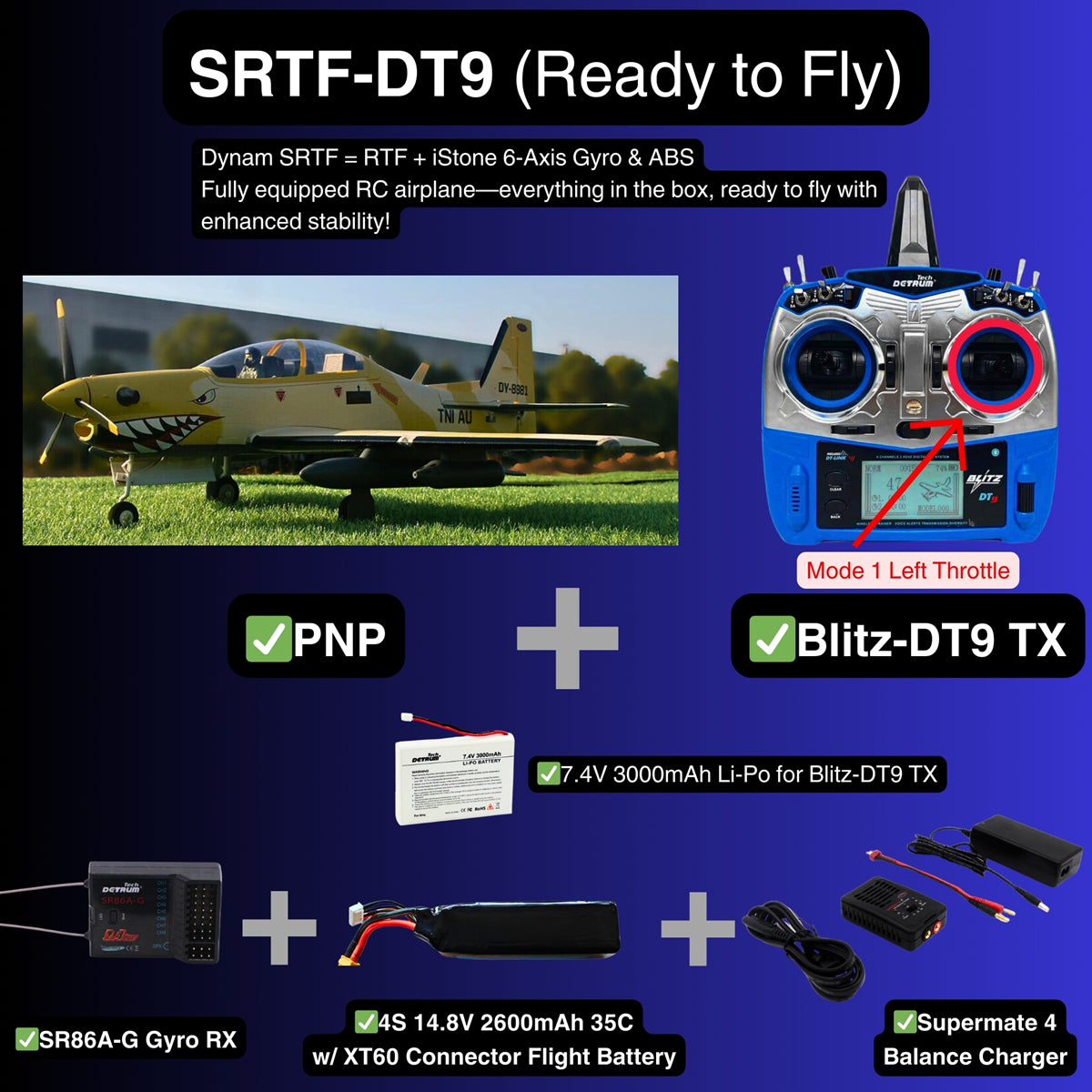 🌟🎉 Exciting New Release! Dynam EMB-312 Tucano 4S RC Scale Plane 1.3m w/ Flaps