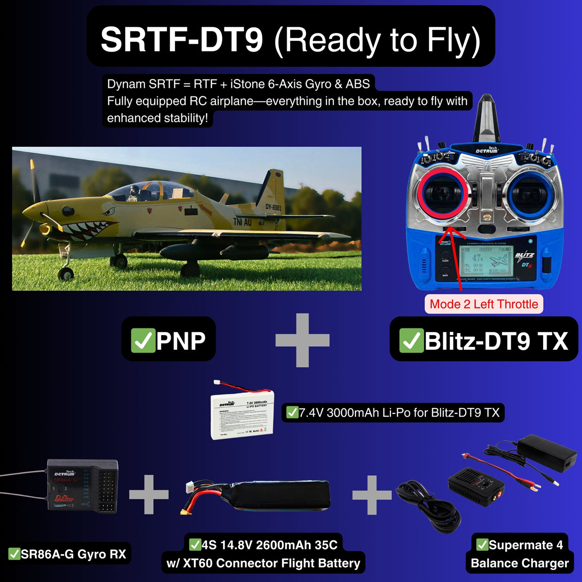 🌟🎉 Exciting New Release! Dynam EMB-312 Tucano 4S RC Scale Plane 1.3m w/ Flaps