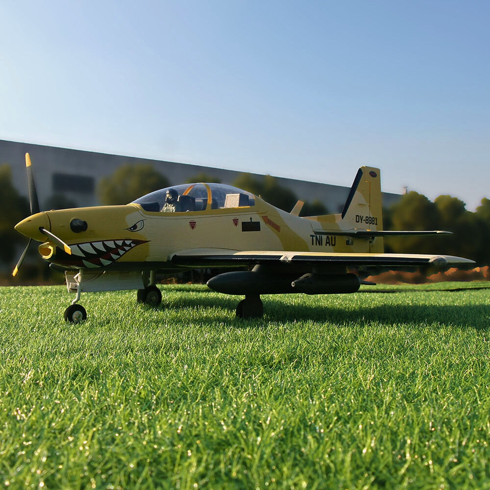 🌟🎉 Nouvelle version passionnante ! Précommandez et bénéficiez de 30 $ de réduction ! Avion RC Dynam EMB-312 Tucano 4S à l'échelle 1,3 mw/volets