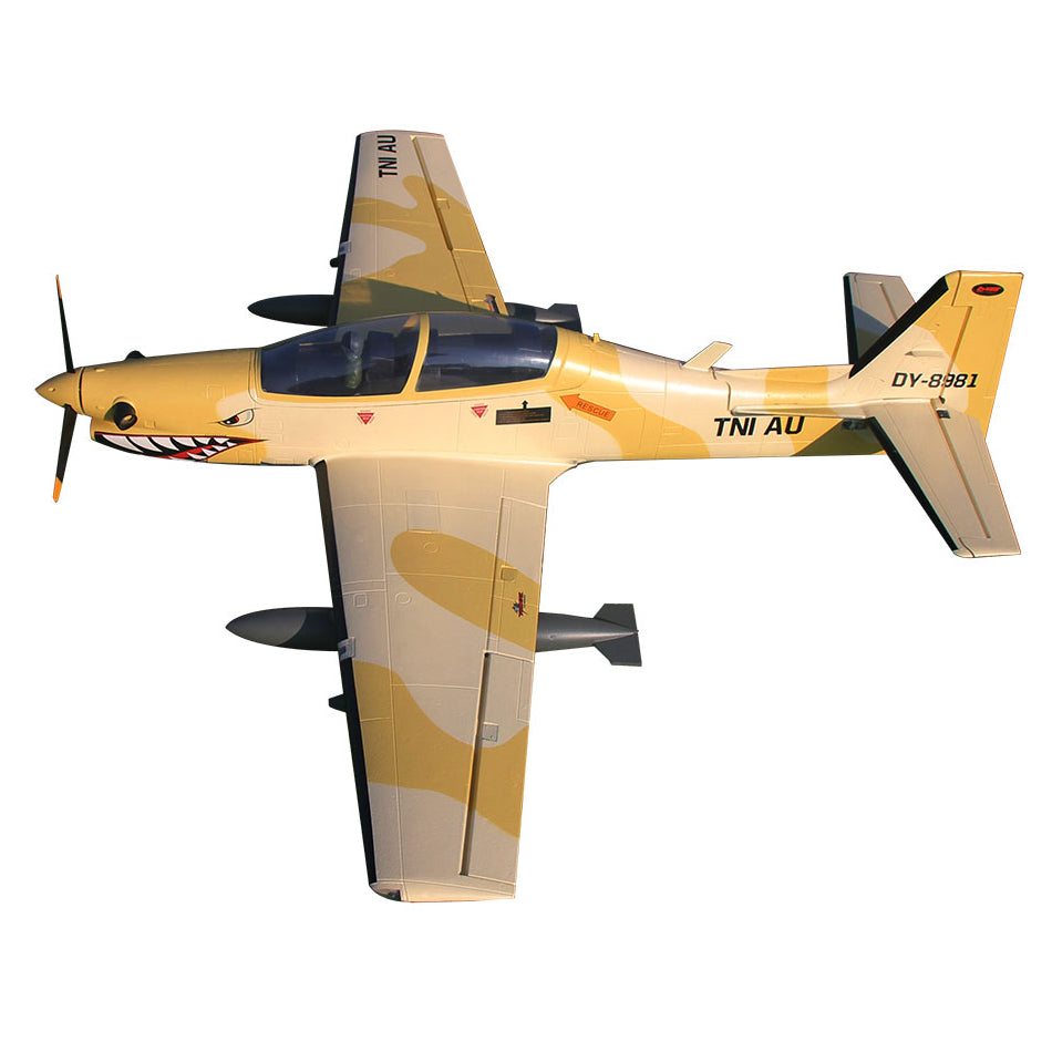 Dynam EMB-312 Tucano 4S Radio Controlled Scale Plane 1300mm Wingspan w Flaps PNP BNF RTF DY8981