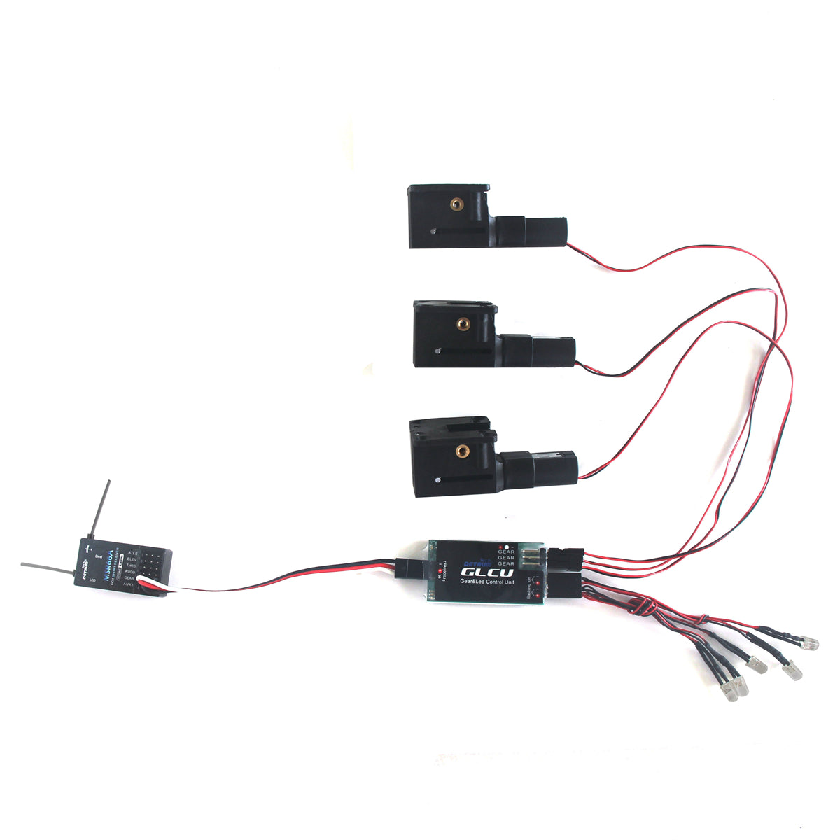 Ensemble rétractable électrique Dynam avec engrenage et unité de commande LED