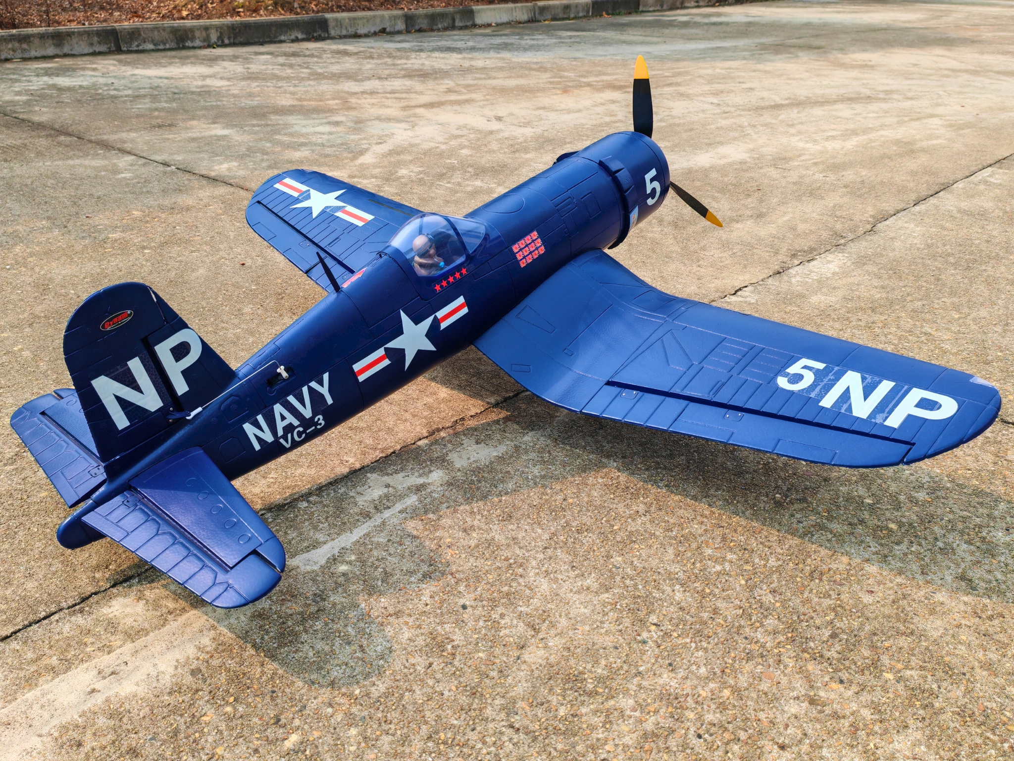 Dynam F4U Corsair V2 4S Radio Controlled Warbird Plane 1300mm Flaps PNP BNF RTF DY8953V2