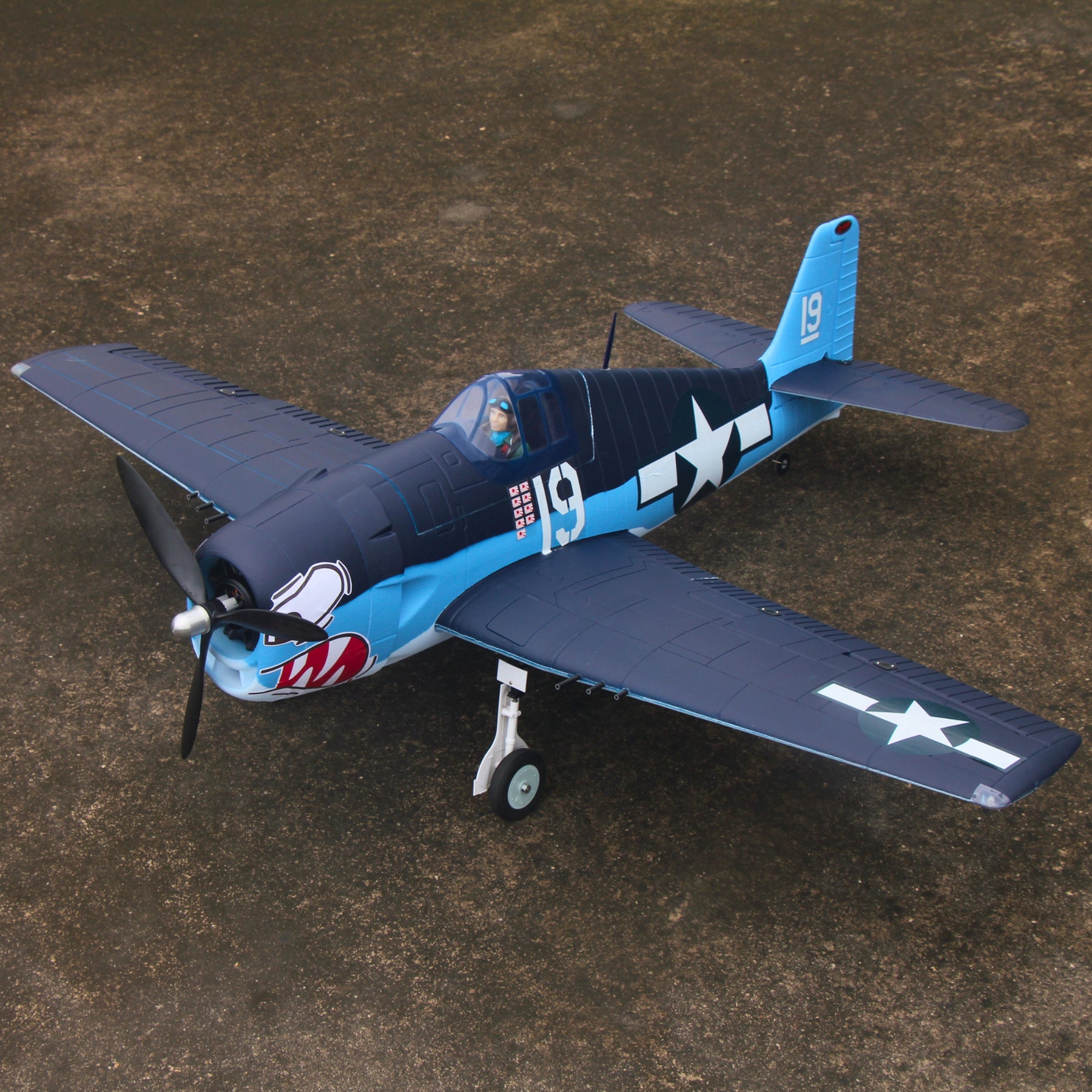 Dynam F6F Hellcat V2 4S RC Remote Control Warbird Airplane 1300mm Wingspan w/ Flaps DY8958