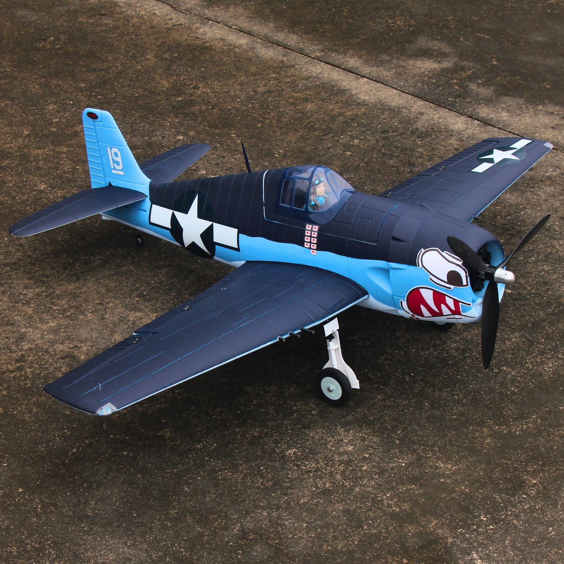 Dynam F6F Hellcat V2 4S RC Remote Control Warbird Airplane 1300mm Wingspan w/ Flaps DY8958