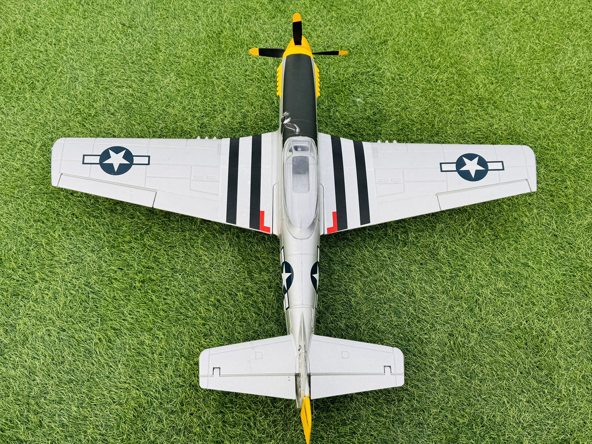 Dynam P-51 Mustang V2 Silver Radio Controlled Warbird Plane 1200mm Wingspan PNP BNF RTF DY8939SV