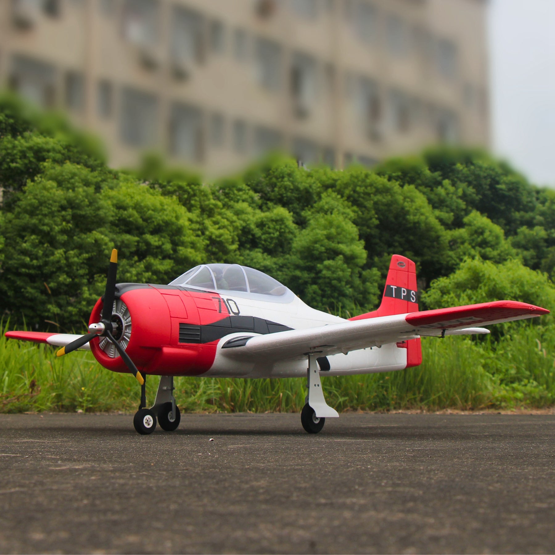 Dynam T28 Trojan V2 Red 4S RC Remote Control Warbird Airplane 1300mm Wingspan w/ Flaps DY8940RD