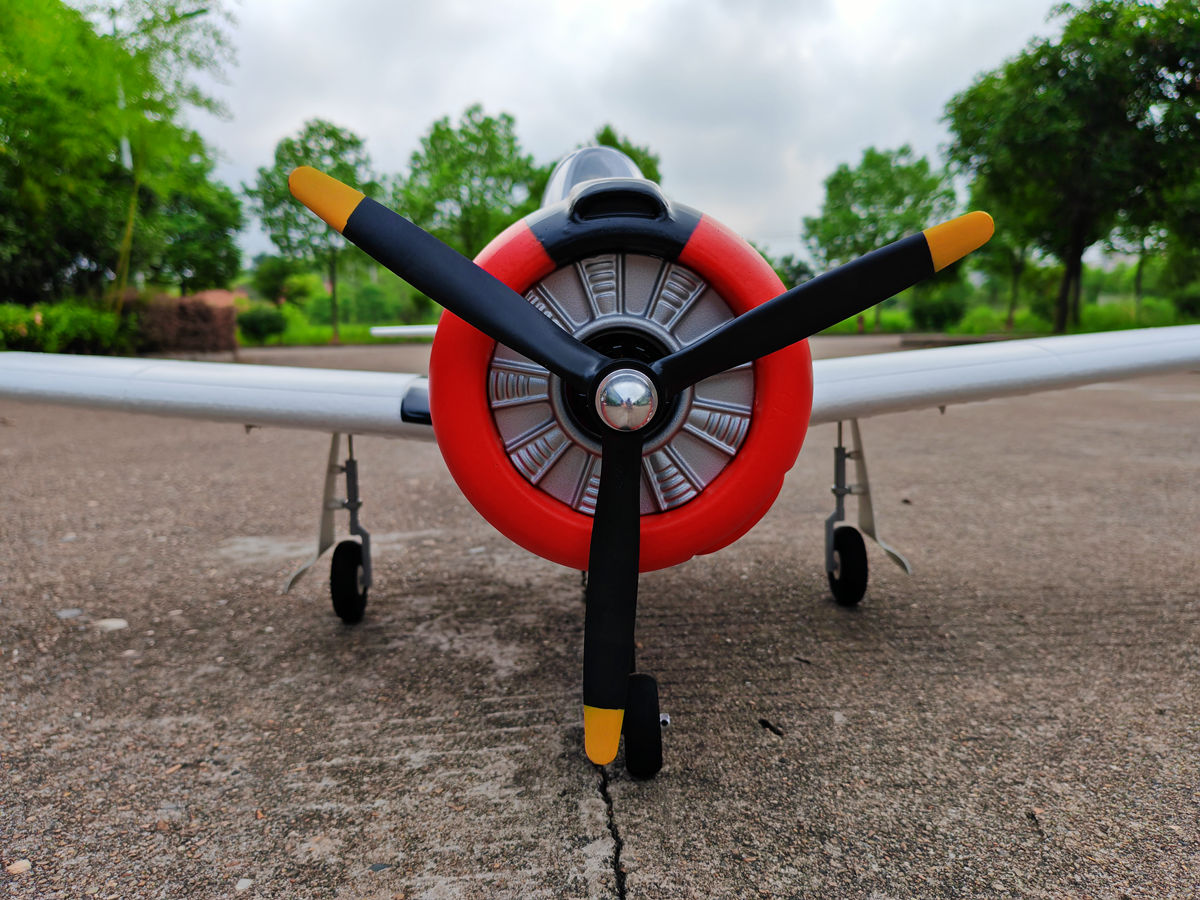 Dynam-T-28-Trojan-V2-Red-4S-Radio-Controlled-Warbird-Airplane-1300mm-Wingspan-Flaps-PNP-BNF-RTF-8C-DY8940RD