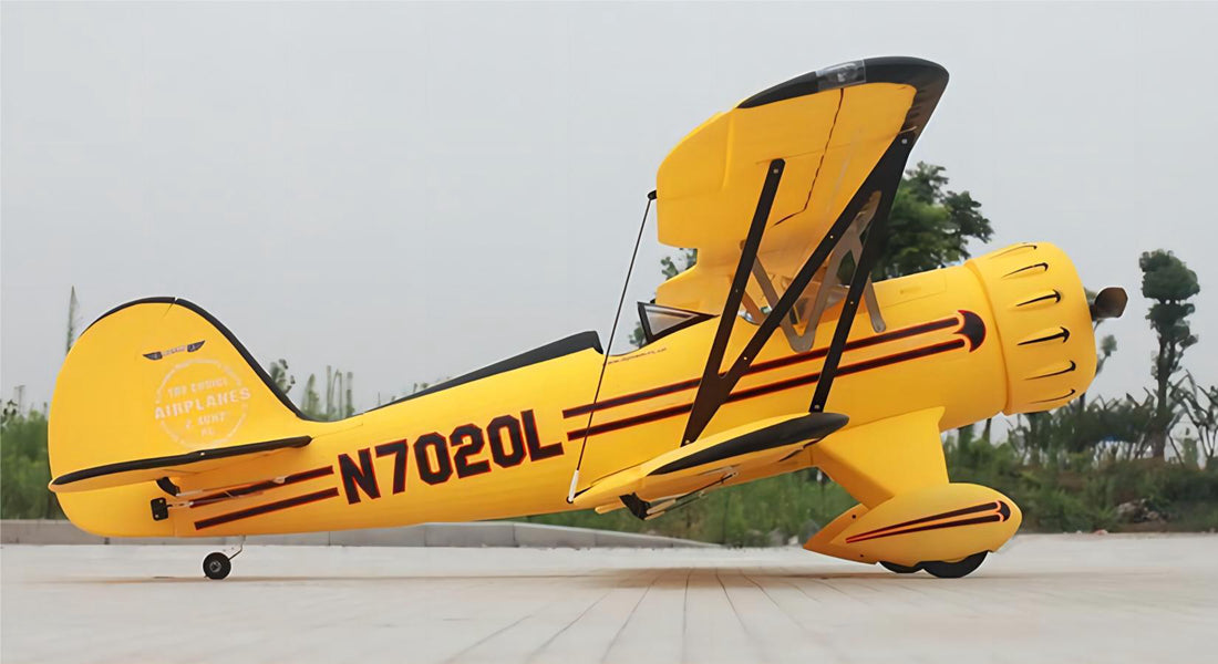 Dynam Waco YMF-5D V2 Yellow 4S RC Biplane 1270mm 50