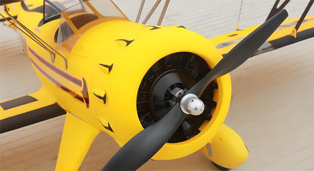 Dynam Waco YMF-5D V2 Yellow 4S RC Biplane 1270mm