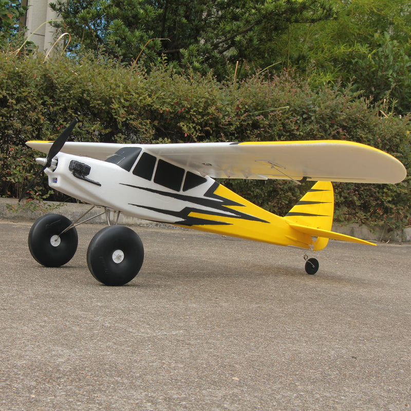 Dynam_Primo_RC_Beginner_Trainer_Yellow_STOL_Bigfoot_4S_1450mm_w_Flaps_Banner